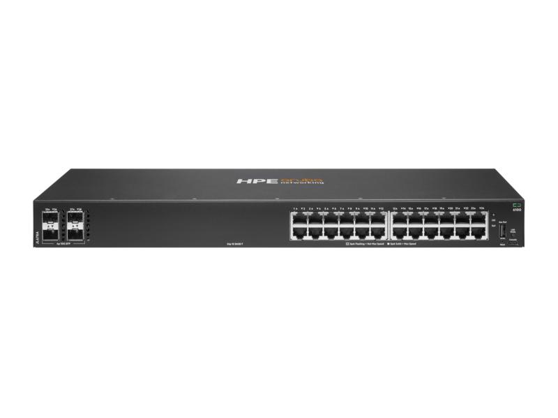 HPE Aruba Networking 6100 24G Class4 PoE 4SFP Switch – 28-Port Managed PoE Switch