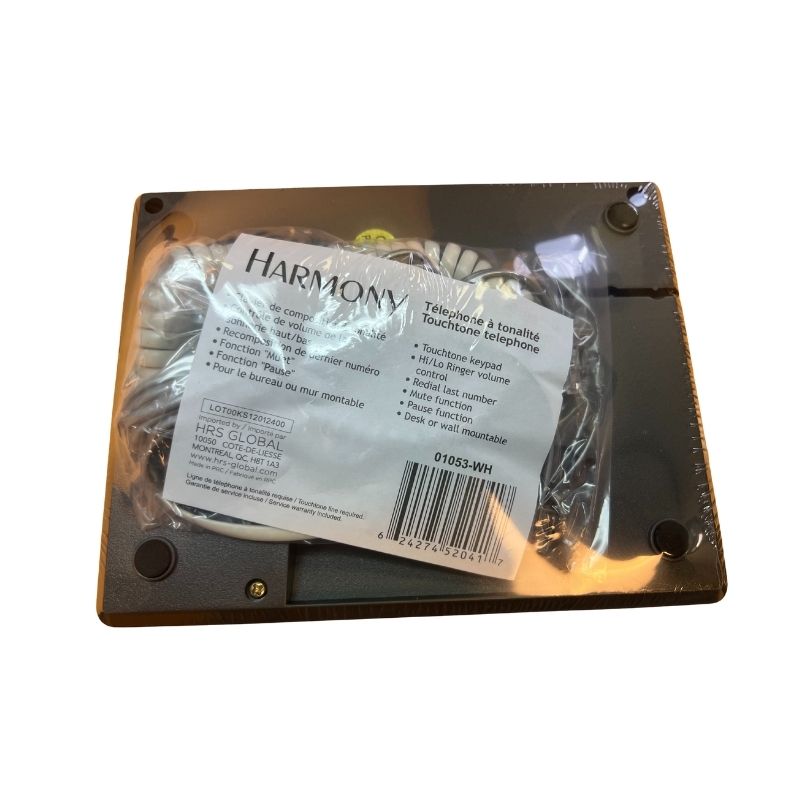 Téléphone de bureau analogique Harmony (1053-WH) - Blanc