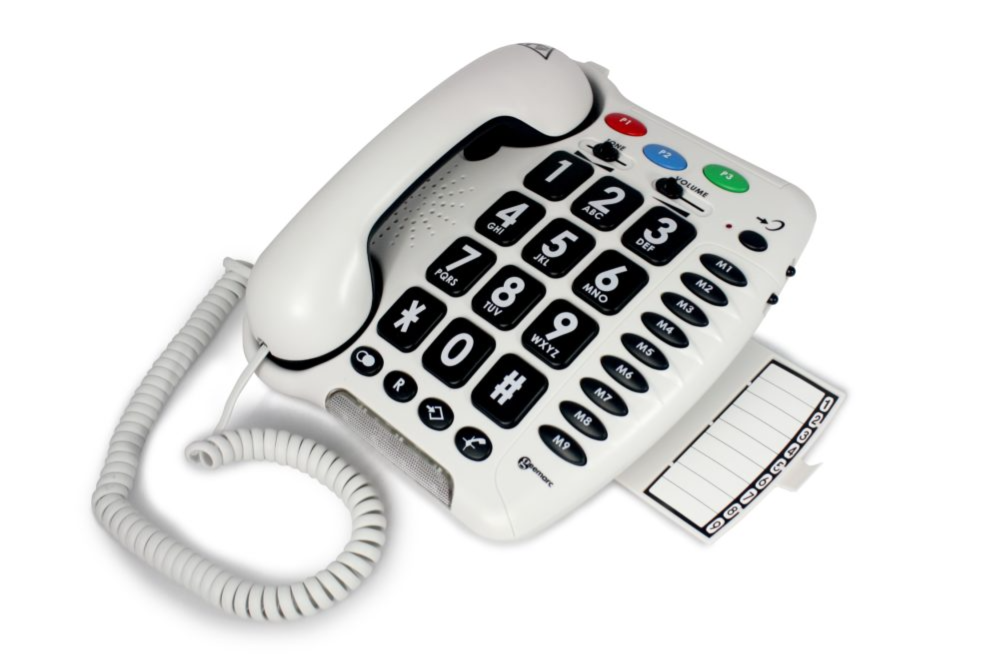 Téléphone Amplifié Geemarc CL100 | Téléphone filaire extra fort pour malentendants