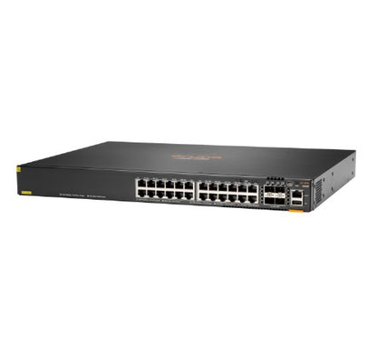 HPE Aruba Networking CX 6300F 24-port 1GbE Class 4 PoE and 4-port SFP56 Managed L3 Gigabit Ethernet (10/100/1000) Power over Ethernet (PoE) 1U