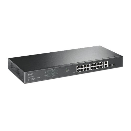 TP-Link TL-SG1218MPE network switch Managed L2 Gigabit Ethernet (10/100/1000) Power over Ethernet (PoE) 1U Black