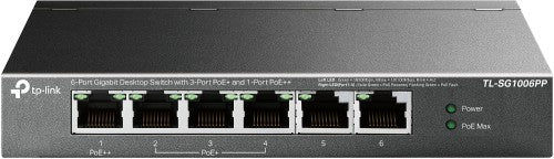 TP-Link TL-SG1006PP network switch Unmanaged Gigabit Ethernet (10/100/1000) Power over Ethernet (PoE) Gray