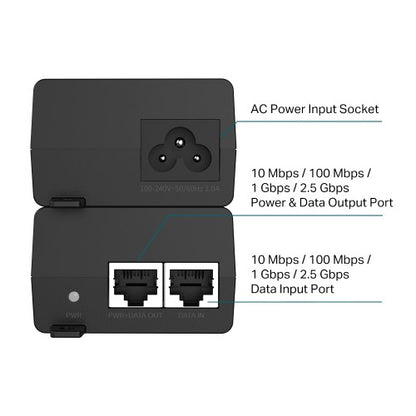 TP-Link Omada POE260S PoE adapter 2.5 Gigabit Ethernet, Fast Ethernet, Gigabit Ethernet