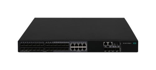Commutateur HPE Networking Comware 24 ports SFP, 4 ports 10G/1G BASE-X SFP+, 1 logement d'extension, 2 tiroirs de ventilateurs, 2 blocs d'alimentation 5520HI