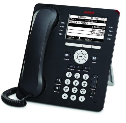 Avaya 9608 BLK – Téléphone de bureau numérique noir (Remis à neuf)