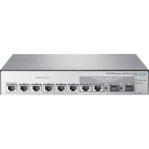 HPE OfficeConnect 1850 6XGT & 2XGT/SPF+ Managed L2 Gigabit Ethernet (10/100/1000) 1U Gray