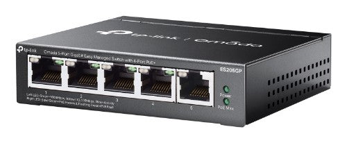 TP-Link Omada ES205GP network switch Managed Gigabit Ethernet (10/100/1000) Power over Ethernet (PoE) Black