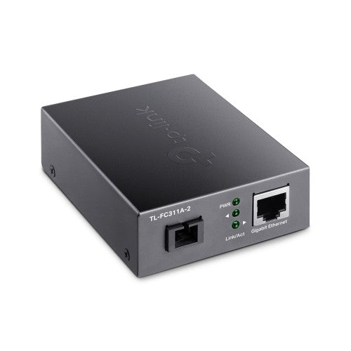 TP-Link TL-FC311A-2 network media converter 1000 Mbit/s Single-mode Black