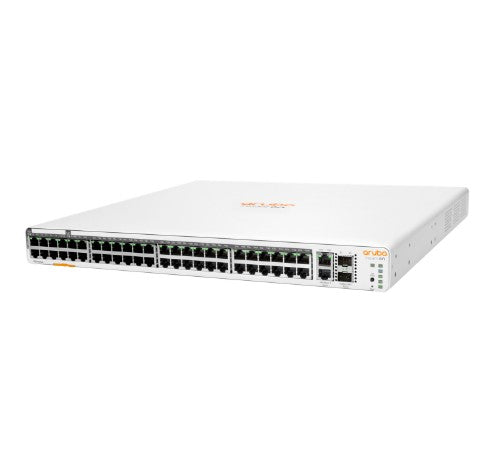 HPE Aruba Instant On 1960 48G 40p Class4 8p Class6 PoE 2XGT 2SFP+ 600W Managed L2+ Gigabit Ethernet (10/100/1000) Power over Ethernet (PoE) 1U
