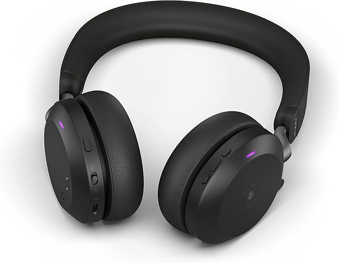 Jabra Evolve2 75  Wireless Headset – Noise Cancelling UC Headset with Charging Stand