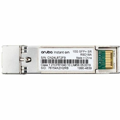 Module émetteur-récepteur HPE Aruba 10G SFP+ – Émetteur-récepteur réseau fibre compatible TAA