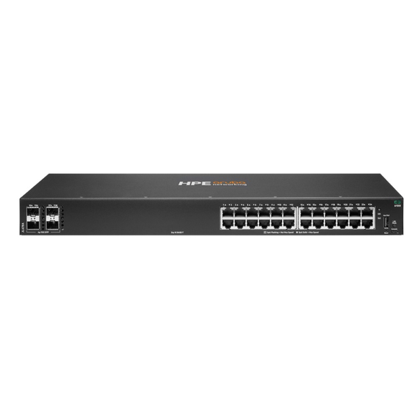 HPE Aruba Networking 6100 24G 4SFP Switch  – 24-Port Managed Gigabit Switch