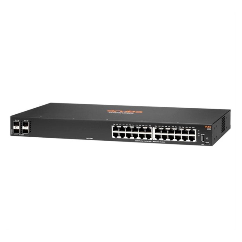 Commutateur géré Gigabit HPE Aruba Networking CX 6000 24G 4SFP – 28 ports