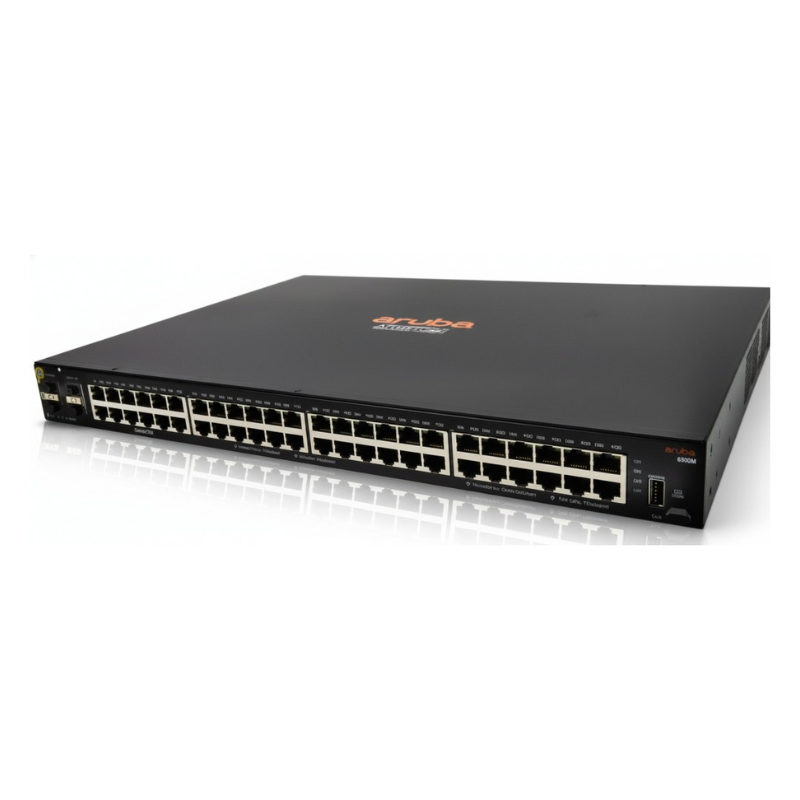 HPE Aruba Networking CX 6000 48G Class4 PoE 4SFP 370W Switch – 52-Port Managed PoE+ Switch