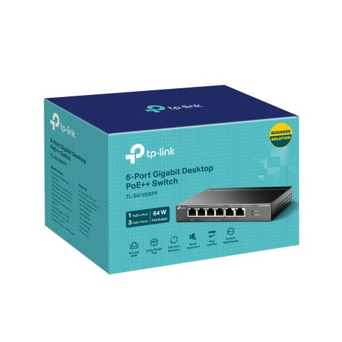 TP-Link TL-SG1006PP network switch Unmanaged Gigabit Ethernet (10/100/1000) Power over Ethernet (PoE) Gray