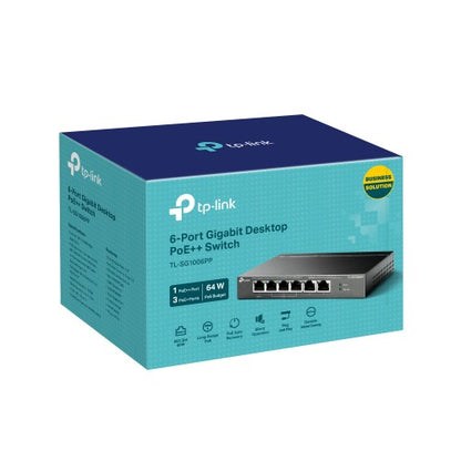 TP-Link TL-SG1006PP network switch Unmanaged Gigabit Ethernet (10/100/1000) Power over Ethernet (PoE) Gray
