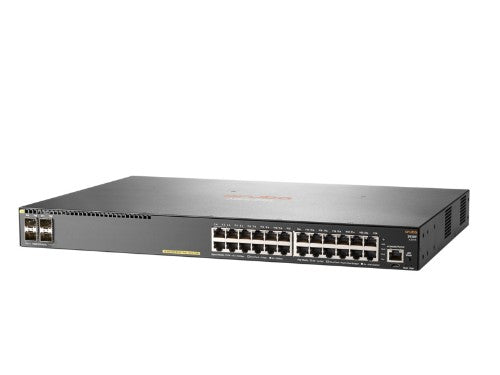 Commutateur HPE Aruba 2930F 24G PoE+ 4SFP administrable L3 Gigabit Ethernet (10/100/1000) Power over Ethernet (PoE) 1U Gris