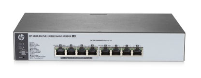 HPE OfficeConnect 1820 8G PoE+ (65W) Managed L2 Gigabit Ethernet (10/100/1000) Power over Ethernet (PoE) 1U Gray
