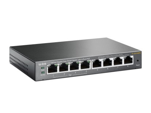 TP-Link TL-SG108PE Managed L2 Gigabit Ethernet (10/100/1000) Power over Ethernet (PoE) Black