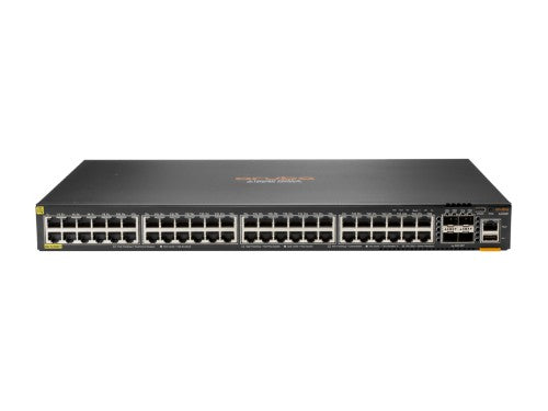 Commutateur HPE Aruba Networking Aruba 6300F 48 ports 1GbE Class 4 PoE et 4 ports SFP56 géré L3 Gigabit Ethernet (10/100/1000) Power over Ethernet (PoE) 1U Gris