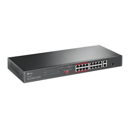 TP-Link TL-SL1218P network switch Unmanaged Gigabit Ethernet (10/100/1000) Power over Ethernet (PoE) 1U Black