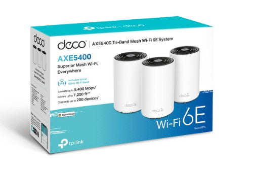 TP-Link Deco XE75 Tri-band (2.4 GHz / 5 GHz / 6 GHz) Wi-Fi 6E (802.11ax) White 3 Internal