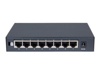 HPE OfficeConnect 1420 8G Unmanaged L2 Gigabit Ethernet (10/100/1000) 1U Gray