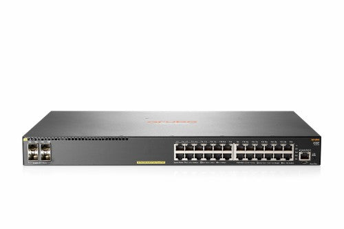HPE Aruba Networking 2930F 24G PoE+ 4SFP+ TAA Managed L3 Gigabit Ethernet (10/100/1000) Power over Ethernet (PoE) 1U Gray