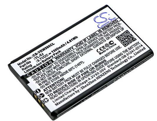 Yealink W56H/ W56h p,One Talk IP DECT, W56P/ W60P/ W76p/ W59R/ W56HB/ W59VR/ W79P/ W77P/ Replacement Battery – High Capacity Cordless Phone Battery YEALINK