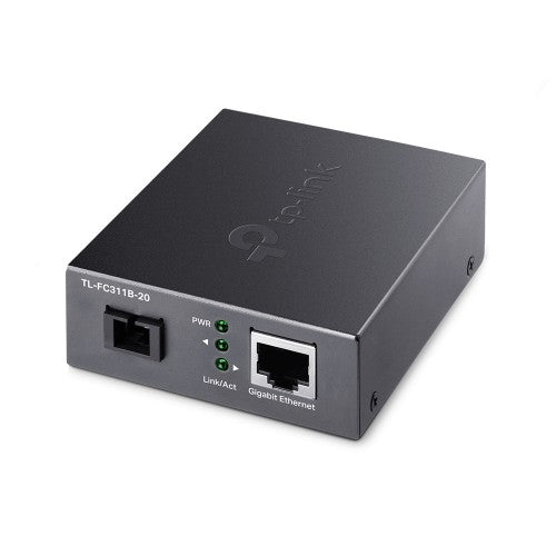 TP-Link TL-FC311B-20 network media converter 1000 Mbit/s Single-mode Black