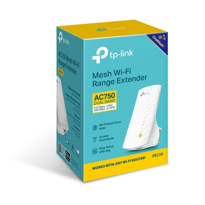 TP-Link RE220 Network repeater White 10, 100 Mbit/s