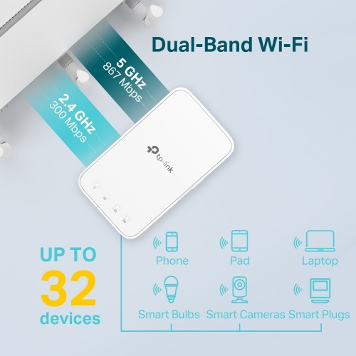 TP-Link RE300 network extender Network repeater White