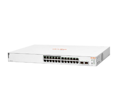 HPE Aruba Instant On 1830 24G 12p Class4 PoE 2SFP 195W Managed L2 Gigabit Ethernet (10/100/1000) Power over Ethernet (PoE) 1U