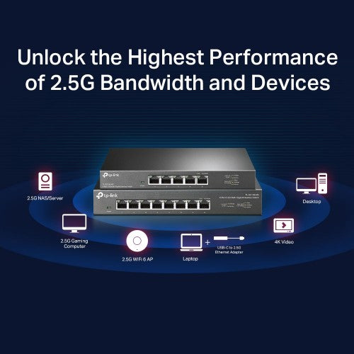 TP-Link TL-SG105-M2 network switch Unmanaged 2.5G Ethernet (100/1000/2500) Black