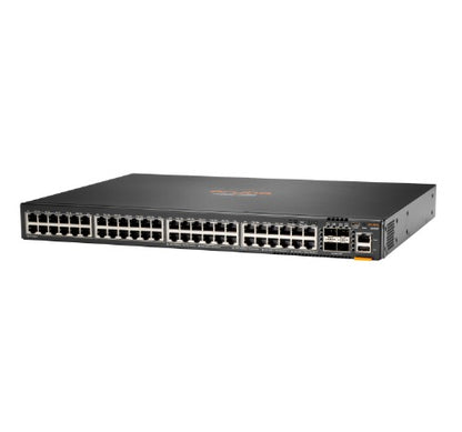 HPE Aruba 6300F 48-port 1GbE Class 4 PoE and 4-port SFP56 Managed L3 Gigabit Ethernet (10/100/1000) Power over Ethernet (PoE) 1U