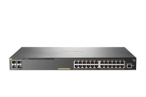 Commutateur HPE Aruba 2930F 24G PoE+ 4SFP administrable L3 Gigabit Ethernet (10/100/1000) Power over Ethernet (PoE) 1U Gris
