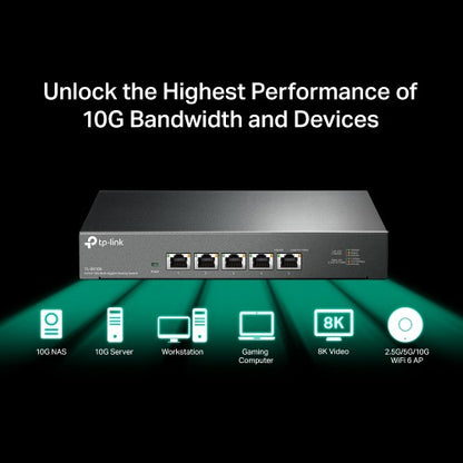 TP-Link TL-SX105 network switch Unmanaged 10G Ethernet (100/1000/10000) Black