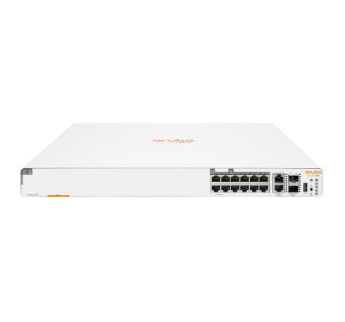 HPE Aruba Instant On 1960 8p 1G Classe 4, 4p SR 1G/2,5G Classe 6 PoE, 2p 10GBASE-T, 2p SFP+, 480 W, administrable, Gigabit Ethernet (10/100/1000), Power over Ethernet (PoE), 1U