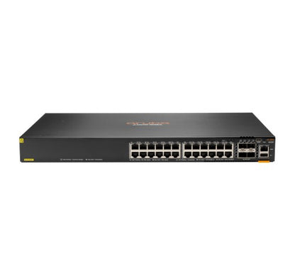 HPE Aruba Networking Aruba 6300F 24-port 1GbE Class 4 PoE & 4-port SFP56 Managed L3 Gigabit Ethernet (10/100/1000) Power over Ethernet (PoE) 1U Gray