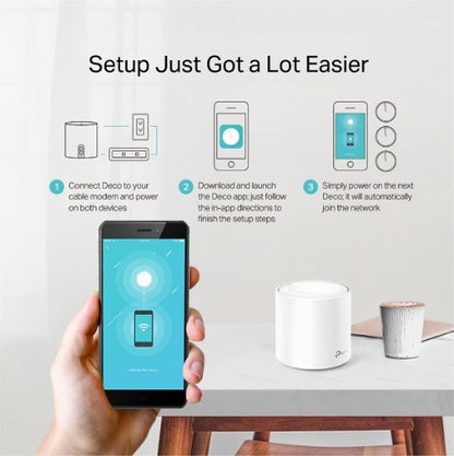 TP-Link Deco X20 (2-pack) Dual-band (2.4 GHz / 5 GHz) Wi-Fi 5 (802.11ac) White Internal