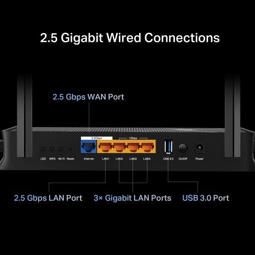 TP-Link Archer BE230 wireless router 2.5 Gigabit Ethernet Dual-band (2.4 GHz / 5 GHz) Black