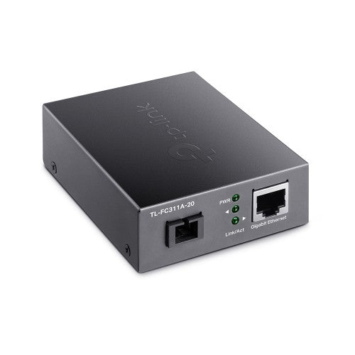 TP-Link TL-FC311A-20 network media converter 1000 Mbit/s Single-mode Black