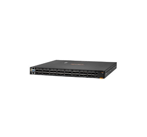 HPE Aruba Networking CX 9300-32D 32p 100/200/400G QSFP-DD 2p 10G SFP+ Front-to-Back 6 Fans 2 AC PSU Managed L3 1U