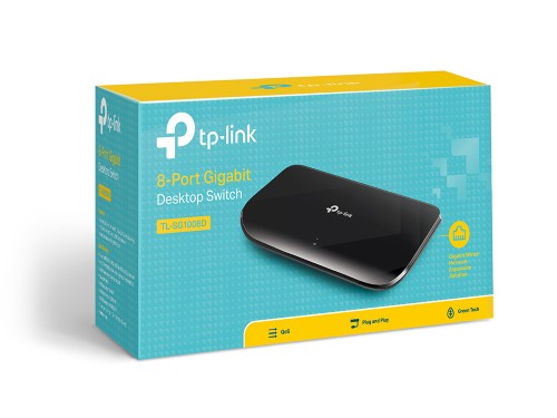 TP-Link TL-SG1008D Unmanaged Gigabit Ethernet (10/100/1000) Black
