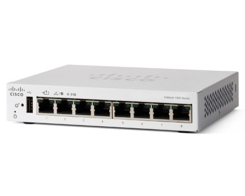 Commutateur réseau Cisco C1200-8T-D géré L2/L3 Gigabit Ethernet (10/100/1000) blanc